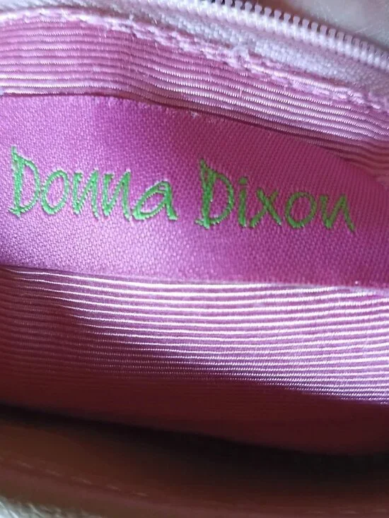 Donna Dixon pink raffia woven shoulder bag / boho beach purse - Picture 4 of 4